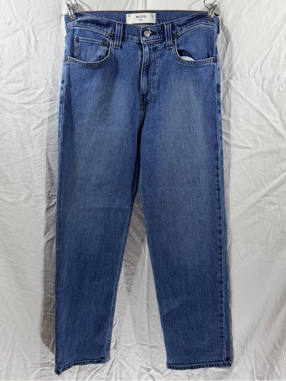 Hollister Men's Mid Blue Slim Straight Jeans